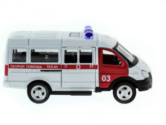 Машина ''АВТОПАНОРАМА'' инерц. ГАЗель (скорая) 1/50, в/к 14,5*8*5,5 см