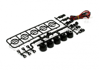 Roof Top Spot Light Set (5) LED with Plastic Housing for 1/10, 1/8 & 1/5 Scale
