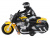 Мотоцикл AUTODRIVE 15см инерц. на бат. со светом и звуком, желтый,  в/к 17,5*14*6,5, ,