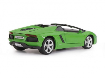 Машина ''АВТОПАНОРАМА'' Lamborghini Aventador Roadster-OPEN, зеленый, 1/24, в/к 24,5*12,5*10,5 см