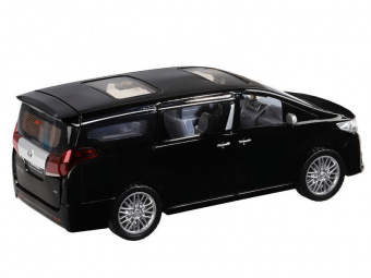 Машина АВТОПАНОРАМА Toyota Alphard, 1/29, черный, откр. двери, свет, звук, в/к 20*10*11 см