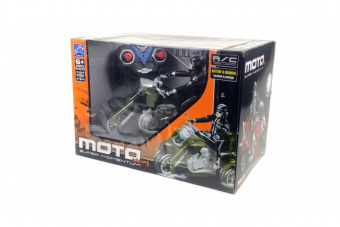 Радиоуправляемый мотоцикл Moto Super Momentum (30 см, 1/10, свет фар) Зеленый