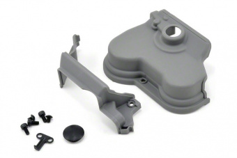 Cover, gear (upper & lower) (1)/ dust plug (1)/ 3x6mm CS (3)