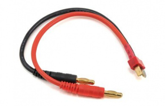 Кабель для зарядки с 4 мм бананами и разъемом Deans T-Plug (20cm 14AWG)