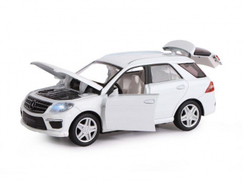 Машина ''АВТОПАНОРАМА'' Mercedes-Benz ML63 AMG, белый, 1/32, свет, звук, инерция, в/к 17,5*13,5*9 см