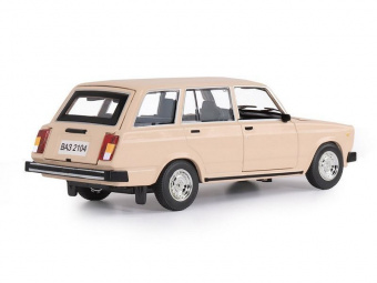 Машина АВТОПАНОРАМА ВАЗ 2104, бежевый, 1/24, инерция, в/к 24,5*12,5*10,5 см