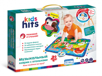 Интерактивная игрушка Kids Hits Музыкальный коврик с огоньками Кто пасется на лугу