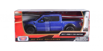 Мод. маш. 1:24 Motormax 79344 2017 Ford F150 Raptor Синий в/к