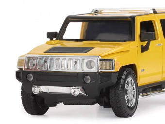 Машина ''АВТОПАНОРАМА'' Hummer H3, желтый, 1/24, свет, звук, в/к 24,5*12,5*10,5 см