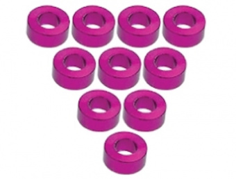 Aluminium M3 Flat Washer 2.5mm (10 Pcs) - Pink