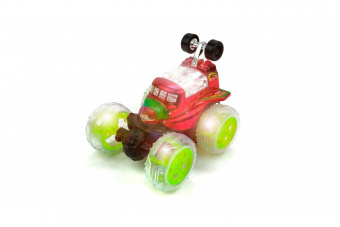 Детская машинка перевертыш на пульте управления (на аккумуляторе, световые и звуковые эффекты) Красная