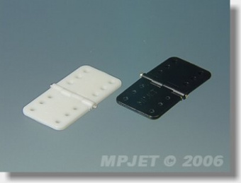 Шарнирная петля большая 16x32мм, нейлон, черный, MPJet, 6шт.