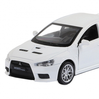 Машина АВТОПАНОРАМА Mitsubishi Lancer Evolution, белый, 1/40, откр. двери, в/к 17,5*12,5*6,5 см
