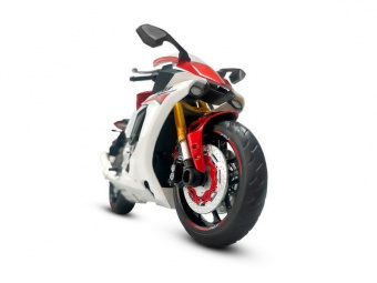 Мотоцикл АВТОПАНОРАМА YAMAHA YZF-R1, 1/12, металл, красный, свободный ход колес