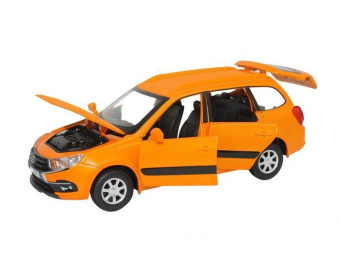 Машина ''АВТОПАНОРАМА'' LADA GRANTA CROSS,оранж, 1/24, свет, звук, инерция, в/к 24,5*12,5*10,5 см