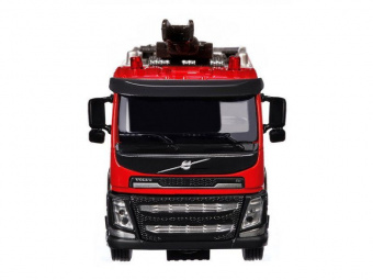 Машина ''АВТОПАНОРАМА'' Volvo пожарная машина, красный, 1/50, свет, звук, в/к 28*14*10 см