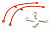 Клипсы крепления кузова 4шт (красные)