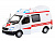 Машина АВТОПАНОРАМА Mercedes Sprinter Скорая помощь, белый, 1/32, в/к 18*9*13,5 см