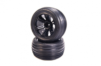 Tracer 2.8 Tires mounted on Addict 2.8 Black Wheels, Front EP - Rear NT