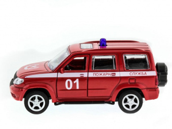Машина ''АВТОПАНОРАМА'' инерц. УАЗ Патриот (пожарная) 1/50, в/к 12*7*5,5 см