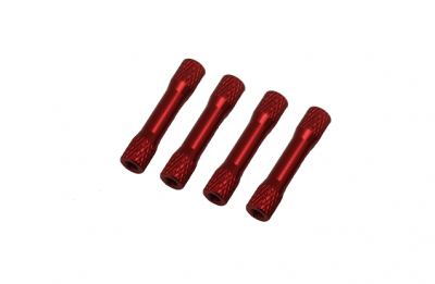 Стойка алюминиевая с насечкой (d=5/6 мм) М3 30 мм красная 4шт