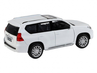 Машина ''АВТОПАНОРАМА'' Land Cruiser Prado, белый, 1/32, свет, звук, инерция, в/к 17,5*13,5*9 см