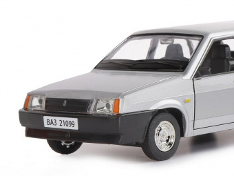 Машина ''АВТОПАНОРАМА'' ВАЗ 21099, 1/22, серебряный, инерция,  в/к 24,5x12,5x10,5 см
