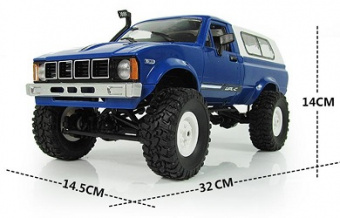Радиоуправляемая машина WPL пикап Hilux (синяя) 4WD 2.4G 1/16 RTR