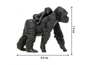 Набор фигурок животных MASAI MARA MM201-003 серии Мир диких животных: Семья горилл, 4 пр.