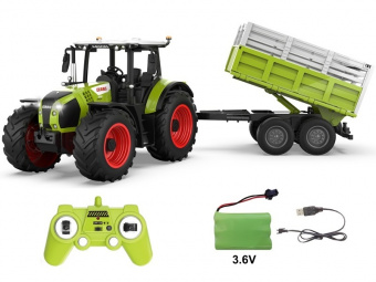 Радиоуправляемый трактор с прицепом Double Eagle CLAAS ARION 660 1/24 2.4G RTR