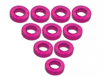 Aluminium M3 Flat Washer 1.5mm (10 Pcs) - Pink