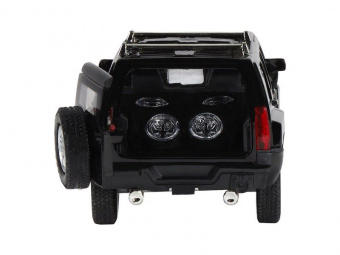 Машина ''АВТОПАНОРАМА'' Hummer H3, черный, 1/32, свет, звук, инерция, в/к 17,5*13,5*9 см