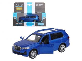 Машина АВТОПАНОРАМА BMW X7, синий, 1/44, инерция, в/к 17,5*12,5*6,5 см