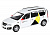 Машина ''АВТОПАНОРАМА'' Яндекс.Такси LADA LARGUS, белый, 1/24, свет, звук, в/к 24,5*12,5*10,5 см