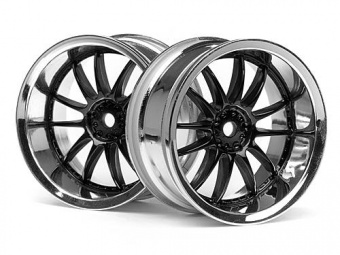 Диски 1/10 - WORK XSA 02C 26mm (вынос 6mm) 2шт / CHROME-BLACK