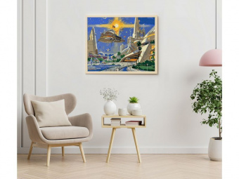 Картина по номерам 40х50 ГОРОД БУДУЩЕГО (27 цветов)