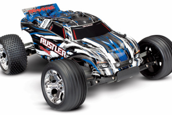 Радиоуправляемая трагги TRAXXAS Rustler 1:10 2WD TQ Синий
