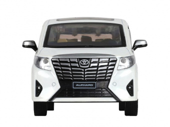 Машина ''АВТОПАНОРАМА'' Toyota Alphard, белый, 1/29, свет, звук, инерция, в/к 20*10*11 см