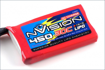 Li-Po 7.4V(2s) 450mAh 30C 7.4V JST BEC plug Soft Case