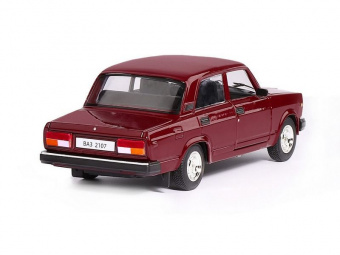 Машина ''АВТОПАНОРАМА'' ВАЗ 2107, 1/24, бордовый, инерция, в/к  24,5x12,5x10,5 см