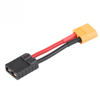 Переходник XT60 (папа) - Traxxas (мама) на проводе 5см 14AWG