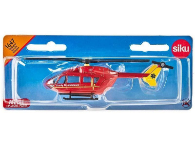 Вертолет Siku 1647 Медицинская авиация 1/87, 14.5 см, красный
