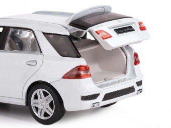 Машина ''АВТОПАНОРАМА'' Mercedes-Benz ML63 AMG, белый, 1/32, свет, звук, инерция, в/к 17,5*13,5*9 см