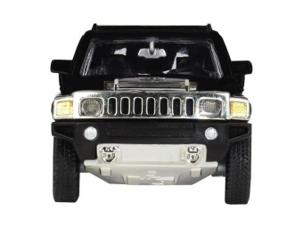 Машина ''АВТОПАНОРАМА'' Hummer H3, черный, 1/32, свет, звук, инерция, в/к 17,5*13,5*9 см