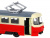 Трамвай ''Автопанорама'', красный, 1/90, свет, звук, инерция, в/к 22*13,5*5,8 см