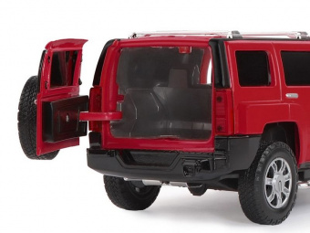 Машина ''АВТОПАНОРАМА'' Hummer H3, красный, 1/24, свет, звук, в/к 24,5*12,5*10,5 см