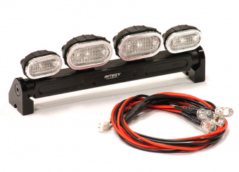 Realistic Roof Top Spot Light Set (4) LED White w/ Adj. Housing for 1/10, 1/8 & 1/5 Scale