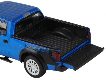 Машина ''АВТОПАНОРАМА'' Ford F-150 SVT Raptor, синий, 1/34, свет, звук, инерция, в/к 20*10*11 см