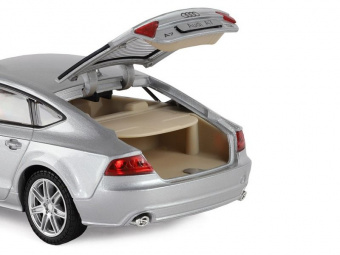 Машина ''АВТОПАНОРАМА'' Audi A7, серебряный, 1/24, свет, звук, в/к 24,5*12,5*10,5 см