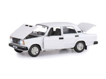 Машина ''АВТОПАНОРАМА'' ВАЗ 2107, 1/24, белый, инерция, в/к 24,5x12,5x10,5 см